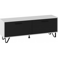 Tv galdiņš BOSS-12 140, Balts/Melns